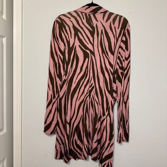 Andamane Jane Mini Wrap Dress Zebra Print Pink Brown (Size 42/US 6) - Picture 2 of 9